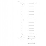SAPHO - METRO LIGHT vykurovacie teleso 300x1500 biela IR446T