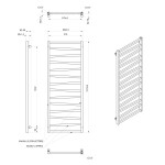 SAPHO - ZIG vykurovacie teleso 600x1572, čierna mat ZG616B