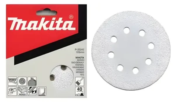 Makita P-33370 / Brúsny papier K100 / priemer 125 mm / 8 otvorov / 10 ks (P-33370)
