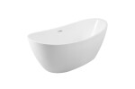 BESCO - Voľne stojaca vaňa AYLA biela - Farba - Biela, Farba sifónu - Čierna, Rozmer vane - 170 × 80 cm VANAYLA170B