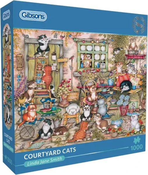GIBSONS Puzzle Mačky na dvore