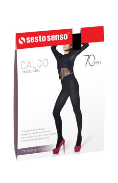 Sesto Senso Caldo pančuchy 70 den 5-XL nero/černá 5-XL