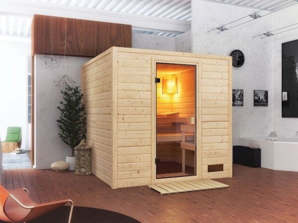 Domáca finská sauna (6172) Karibu Jara, rozmery š. 195 × h. 195 × v. 187 cm