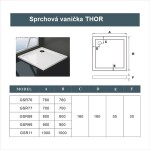 H K - Štvorcový sprchovací kút MELODY F5 90x90 cm s jednokrídlovými dverami s pevnou stenou vrátane sprchovej vaničky z liateho mramoru SE-MELODYF59090/THOR-90SQ