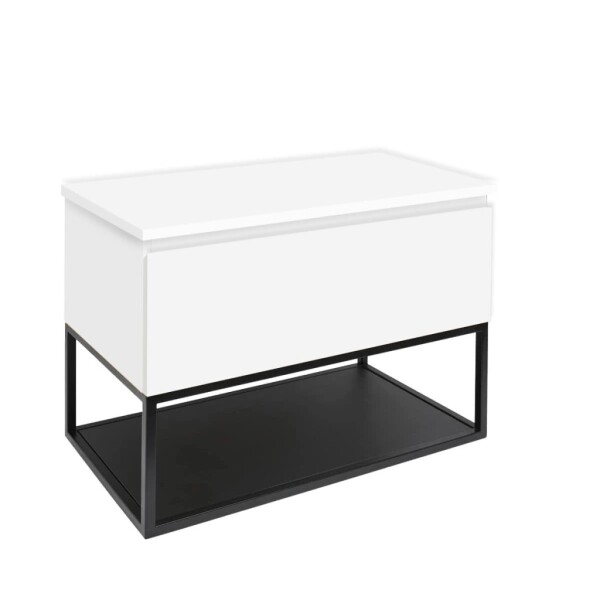 Kúpeľňová skrinka s krycou doskou SAT B-Way 59x57x45 cm biela lesk BWAY60WDESK BWAY60WDESK