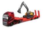 Bburago Haulers construction Kamión Volvo FH16 Globetrotter 750 XXL s bagrom Volvo EC220E