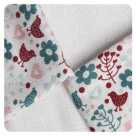 Bambusové obrúsky XKKO BMB 30x30 - Flowers&Birds Girls MIX 9ks
