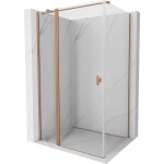 MEXEN/S - Mist T sprchovací kút dvere krídlové 100 x 95, transparent, meď kartáčovaná 8A4T-100-095-65-00