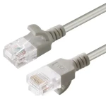 MicroConnect CAT6a U/UTP SLIM 1,5 m sivá / Sieťový kábel / RJ-45 (V-UTP6A015-SLIM)