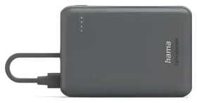 HAMA Power Pack Travel antracit / Powerbanka / 10000 mAh / 2x USB-C / 3A