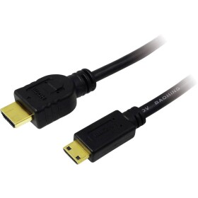 LogiLink HDMI prepojovací kábel Zástrčka HDMI-A, Zástrčka HDMI Mini-C 2.00 m čierna CH0023 4K UHD HDMI kábel; CH0023