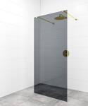 Sprchová zástena Walk-in 100 cm SAT vo farbe profilu zlatá SATBWI100KSZAVZ SATBWI100KSZAVZ
