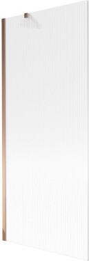 MEXEN/S - Next vaňová zástena FIX 80 x 150, prúžky, ružové zlato 895-080-000-00-09-60