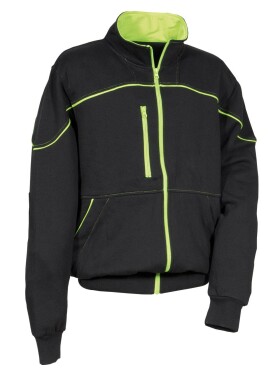 Pracovná mikina Cofra DIKLI Farba: Čierna/ Limetka, Veľkosť: 2XL (V547_0_05_2XL)