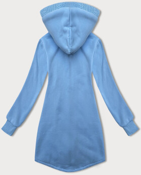 Svetlomodrá dlhá dámska mikina s kapucňou LHD (AMG-163) odstíny modré S (36)