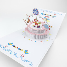 Veselá Stena 3D prianie Narodeninová torta s klaunom