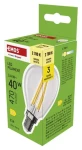 Emos LED žiarovka Filament Mini Globe 3,4 W E14 / Žiarovka / náhrada za 40 W / teplá biela / 470 lm (1525731252)
