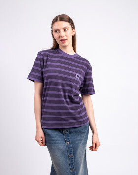 Carhartt WIP W' S/S Hanson Pocket T-Shirt Hanson W Stripe, Lokers garment dyed M