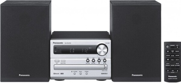 Panasonic SC-PM250EC-S strieborná / mikrosystém / 20 W / CD-R amp; RW / MP3 / FM / BT / USB (SC-PM250EC-S)