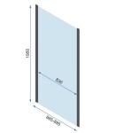 REA/S - Sprchová kabína Rapid Swing Chrome Dvere: 120 x Sprchová zástena: 80 KPL-K05456
