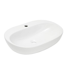 Umývadlo na dosku, závesné SAT Infinitio 60x40,5 cm otvor pre batériu uprostred SATINF60402 SATINF60402