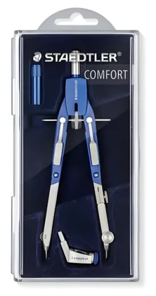 Staedtler Mars Comfort 552 / Kružidlo / sada 3 ks / kovová základňa bez niklu / priemer do 360 mm (552 01)