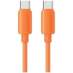 USAMS U98 oranžová / Nabíjací a dátový kábel / USB-C - Lightning / 30W / Silikónový / 1 m (SJ788USB03)