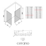 CERANO - Sprchová zástena Walk-in Crystal TL/P - 8 mm - bezvzperový systém - biela matná, grafitové sklo - 130x70x200 CER-8050BD5247