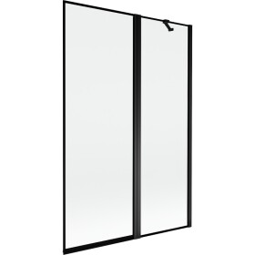 MEXEN - MIST vaňová zástena 120x150 cm 6mm f+s, čierna, okraj, pravá 8A9-120-011-70-70-P