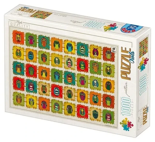 D-TOYS Puzzle Vzorkovník: Sovy