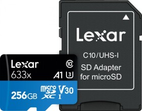 Lexar 633x MicroSDXC 256 GB Class 10 UHS-I/U3 A1 V30 (LSDMI256BB633A)