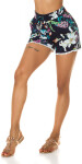 Trendy Summer Shorts with print and lace navy M/L