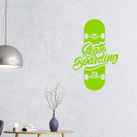 Veselá Stena Samolepka Skate Farba: zelená, Veľkosť: 60 x 39 cm