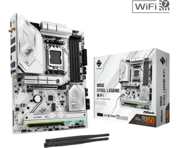 ASRock B850 Steel Legend WiFi AMD B850/DDR5/SATA III/USB 3.2/2.5GLAN/Wi-Fi 7/sc. AM5 / ATX (90-MXBQS0-A0UAYZ)