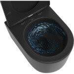 MEXEN/S - Sofia Závesná WC misa Rimless Tornado vrátane sedátka s slow slim, duroplast, čierna mat 30541085T