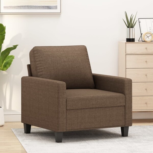 VidaXL Fotel, Hnedý, 60 cm, obity tkaniną