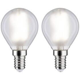 Paulmann 28919 LED En.trieda 2021 F (A - G) E14 kvapkový tvar 4.8 W = 40 W neutrálna biela (Ø x v) 45 mm x 78 mm 2 ks; 28919