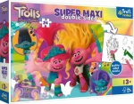 Trefl - Puzzle - Obojstranné puzzle Trollovia 3: Šťastný Trollí deň SUPER MAXI