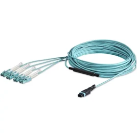 StarTech MTP/LC OM3 10 m / Optický patch kábel / Breakout / 8x LC / 40G / modrá (MPO8LCPL10M)