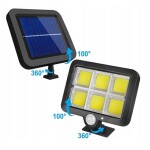 Izoxis 10719 Solárne vonkajšie 120 LED osvetlenie, pohybový senzor