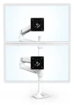 Ergotron LX Dual Stacking Arm Tall Pole biela / Stolový držiak pre 2 LCD / Do 40" / VESA 75x75, 100x100 (45-509-216)