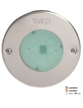 LED Svetlo Hugo Lahme - Denná biela 6000 K; 24 V; 8 LED, Ø 146 mm, červený bronz, pre fóliové a keramické bazény