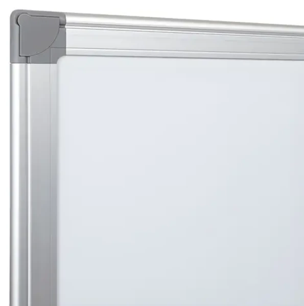EuroSupplies Magnetická tabuľa 90x60 cm / hliníkový ALU rám / stierateľný za sucha / odkladacia lišta (PREMTA9060)
