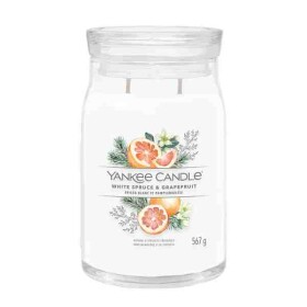 Yankee Candle Signature White Spruce amp; Grapefruit 567g - sviečka veľká 2 knôty / doba horenia: až 90h (5038581129082)