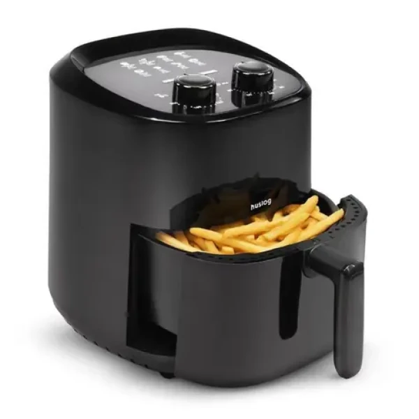 Huslog Teplovzdušná fritéza čierna / Teplovzdušná fritéza / 1400 W / 3,5 l / 80-200 ° C / časovač 60 min (OWN000135)