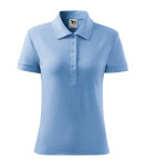 Bavlnené ťažké dámske polo tričko sky blue L