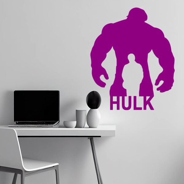 Veselá Stena Samolepka Hulk silueta Farba: fialová, Veľkosť: 40 x 48 cm