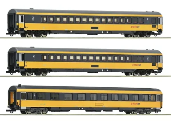 Roco 6200082 Sada 3 ks osobných vagónov RegioJet VI