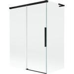 MEXEN/S - Rox L vaňová zástena 2-krídlová posuvná 120 + 70 x 150, transparent, čierna 8C9L-120-070-70-00