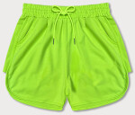 Dámské sportovní šortky v neonově zelené barvě model 18369436 zielony S (36) - J.STYLE